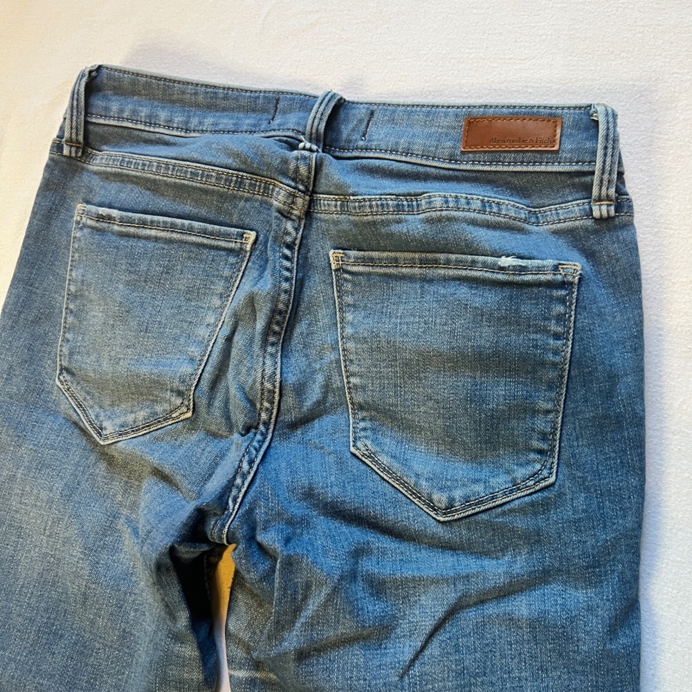 Abercrombie &‎ Fitch The Super Skinny Ankle Mid Rise 26/2L Medium Wash Women - Picture 5 of 10